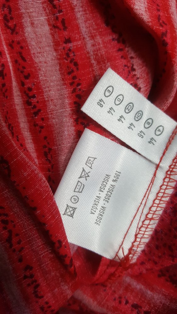 Bluse Hemdbluse Animalprint Streifenmix Längsstreifen 44 Ärmellos Westenlook  rot Farbverlauf Figurschmeichler 