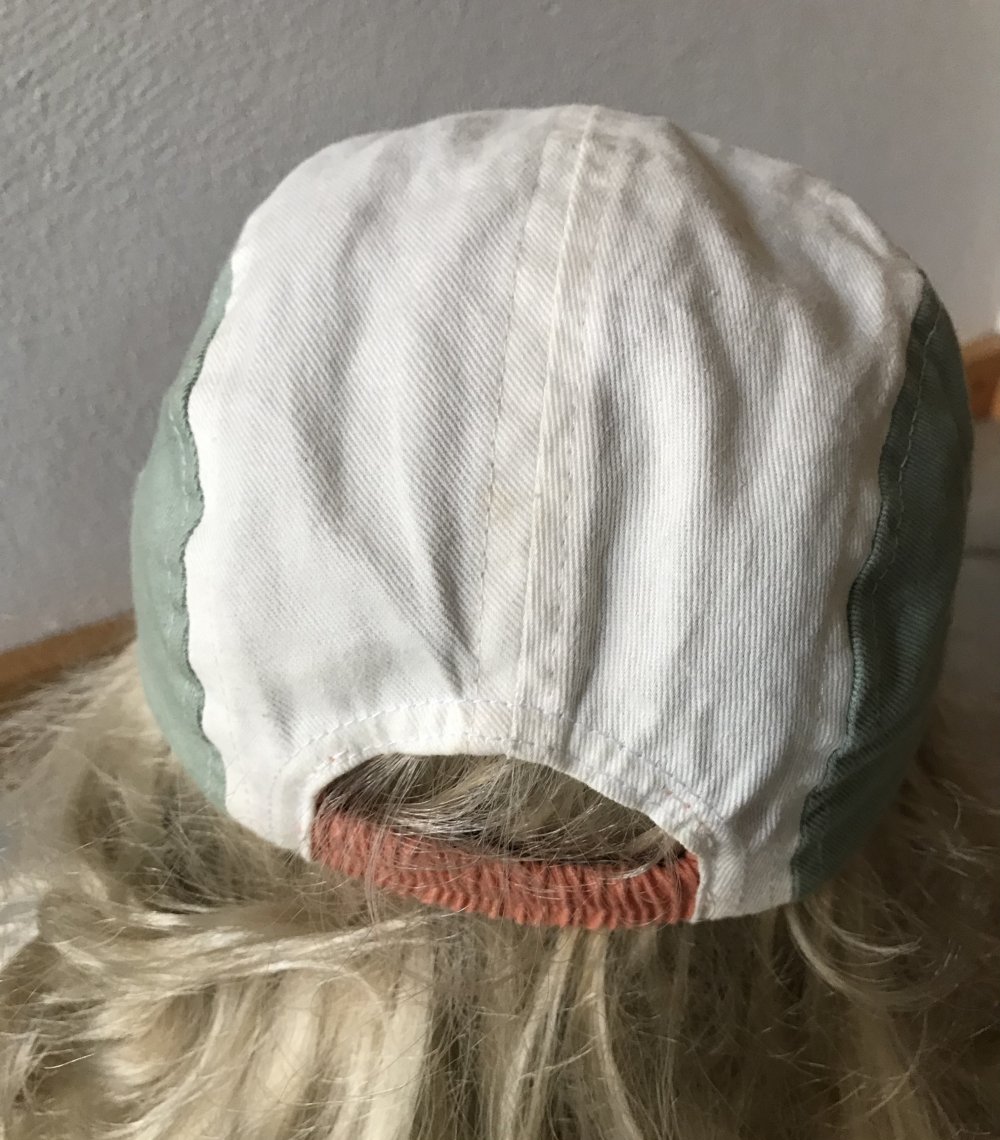Kindermütze Cap Käppie Schirmmütze 74/80 Webstoff Tricolor Elastik Bund