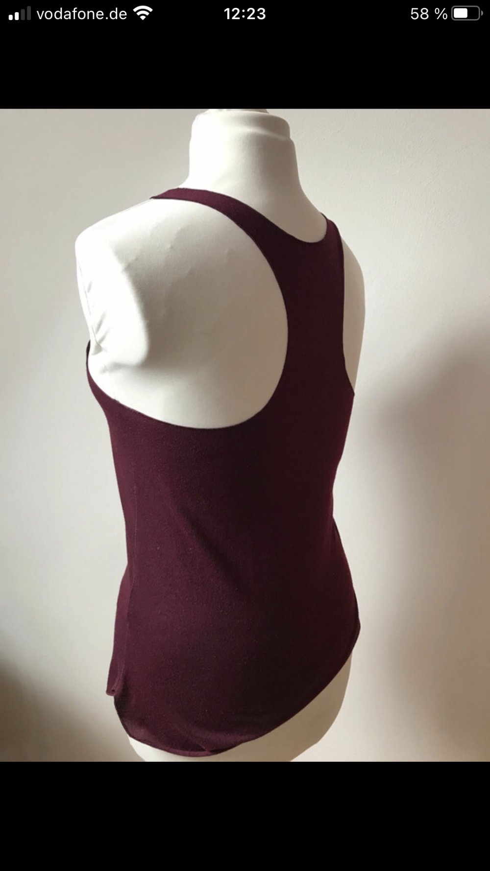 Tanktop Top Sportiv Riped Muskle Shirt Beerenfarben 40 Onesize 