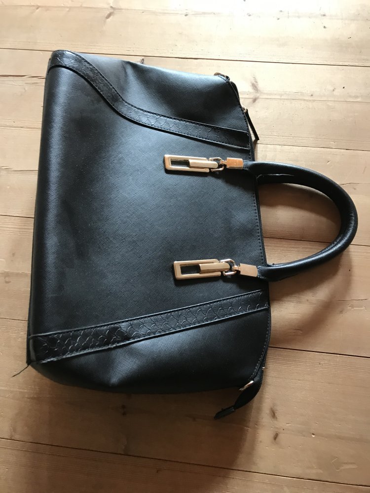 Tasche Shopper Bag Buissiness Handtasche Kofferbag schwarz Weekender 