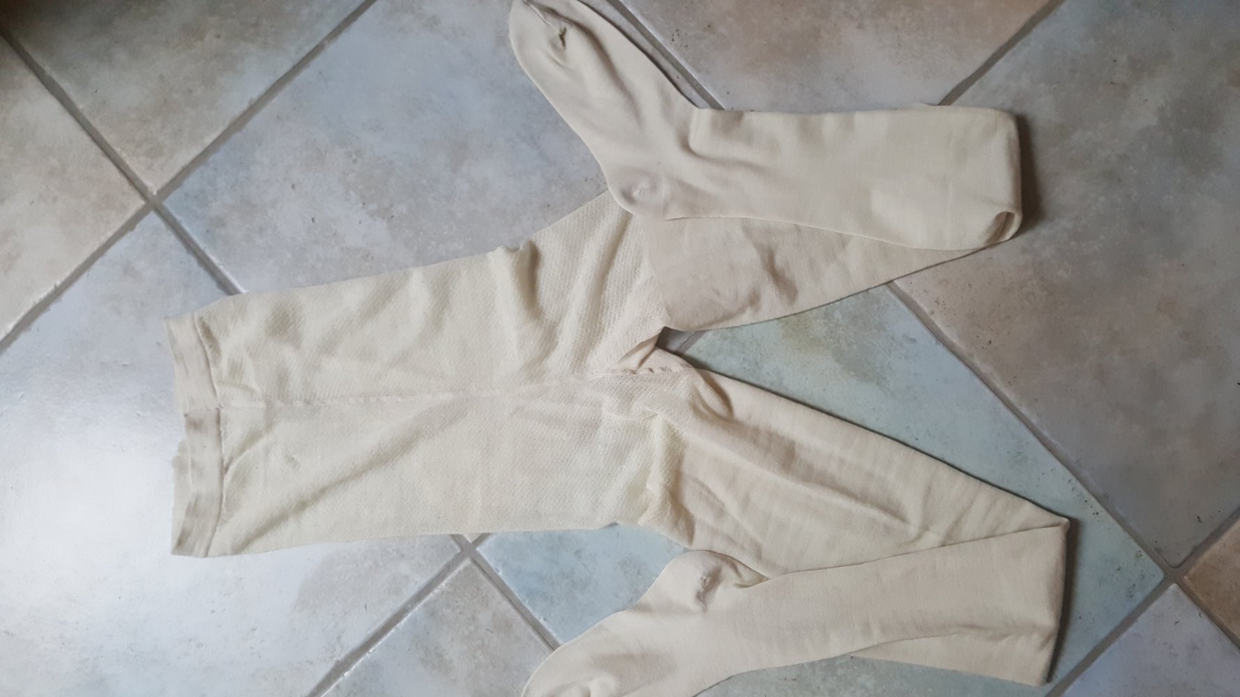 Strümpfe feinstrick Doublè look Stockings Nude hellbeige Highwaist Vintage-Schnitt  