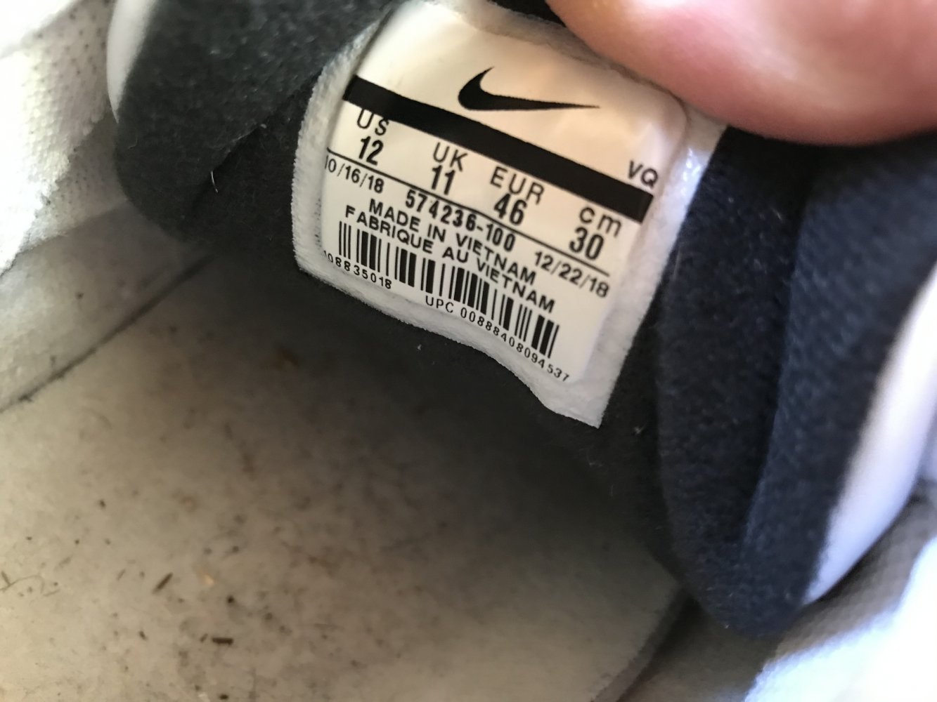 Sport Sneaker  Nike Court Majestic 46 Weiß Turnschuhe Canvas Used 