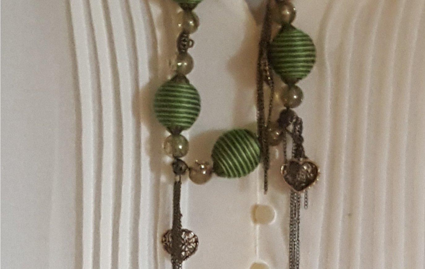 Kette Modeschmuck Perlenkette Blogger Design Green Bohemian