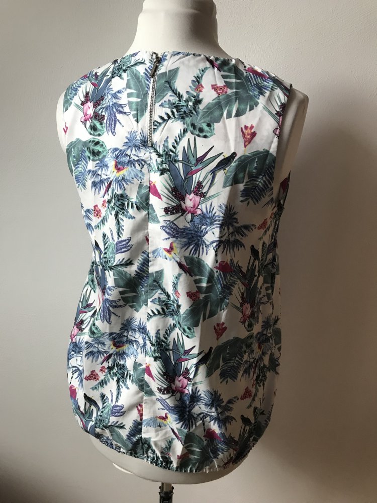Bluse Top Shirt Ballonbluse Oberteil Jungleprint 38,40,42 Onesize Oversized Schnitt Figurschmeichler 