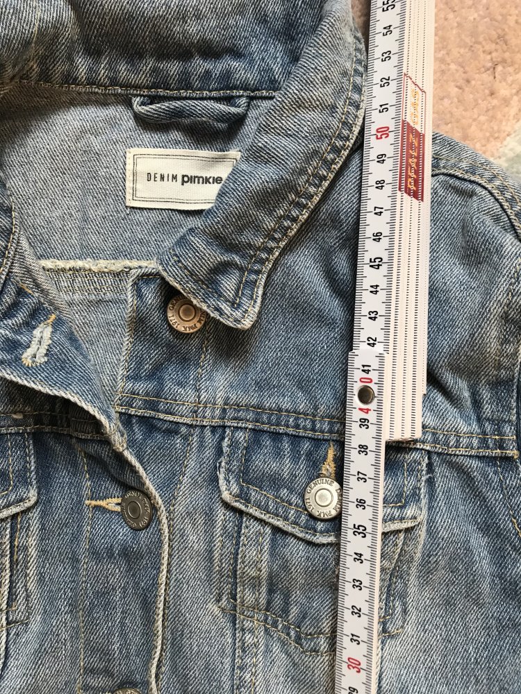 Jeansjacke S Denim Jacke 36 Blue Girlie Casual riped Usedlook 