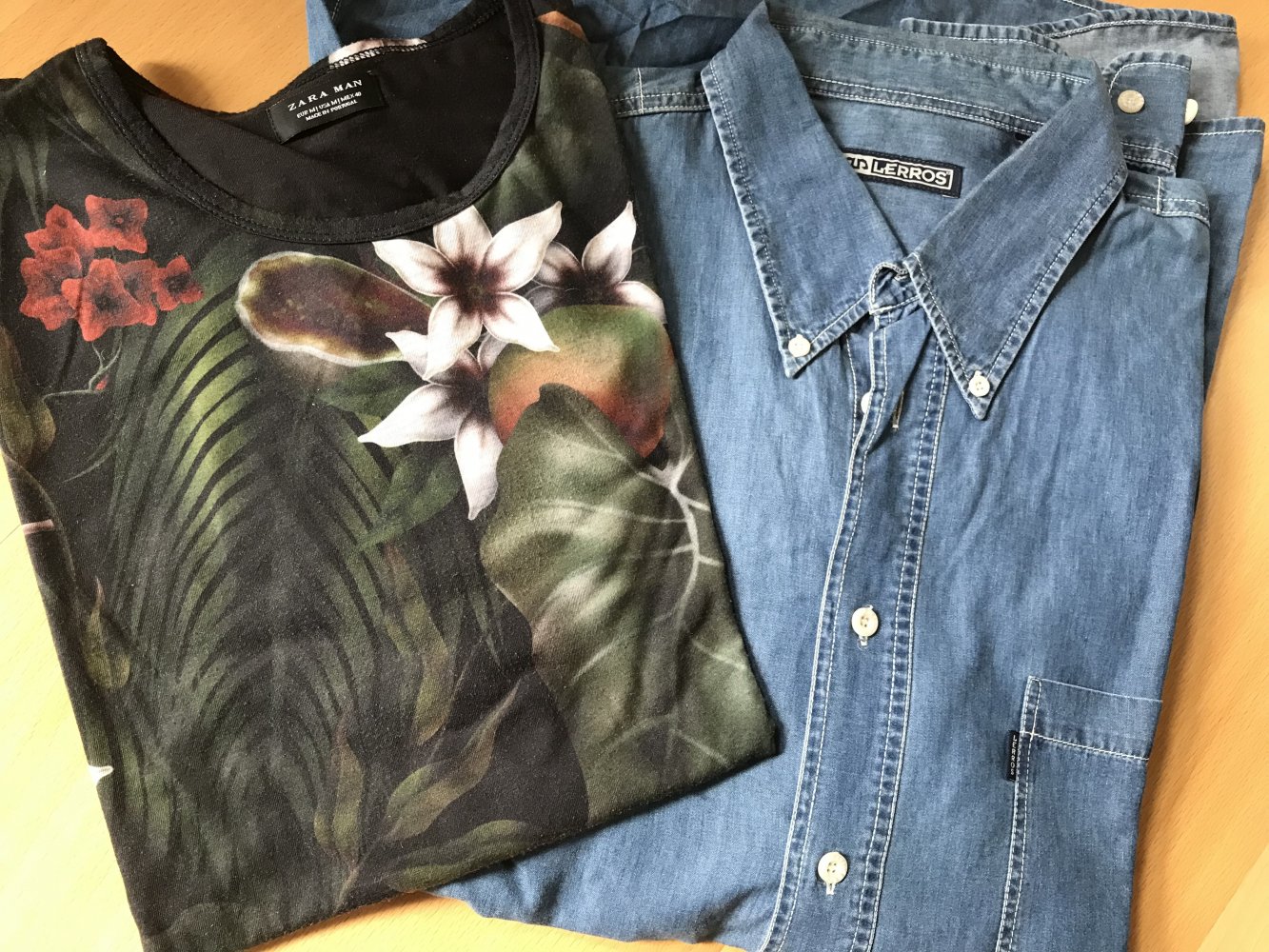 Shirt Herren Oberteil ZARA Man M Tshirt Jungleprint Inprint Kurzarm 