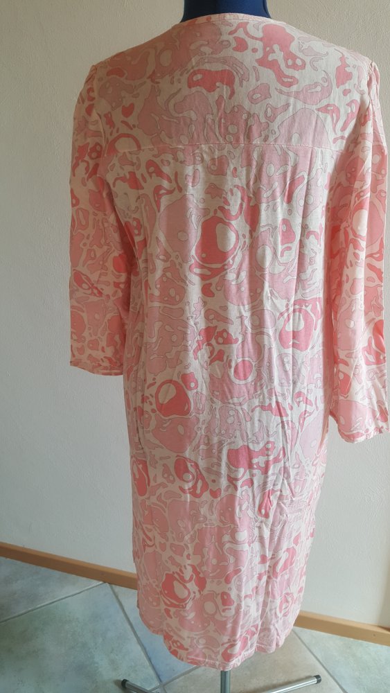 Nachtkleid Vintage Lingerie  Shabby Wäschekleid Midi 70er Retro Chic Kostümkleid  Bauhausprint Onesized 
