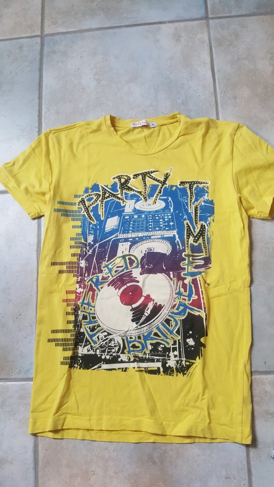 Tshirt Party Glam M Shirt Inprint Red Bridge Colour Blocking B-Ware Zustandsbeschreibung lesen!