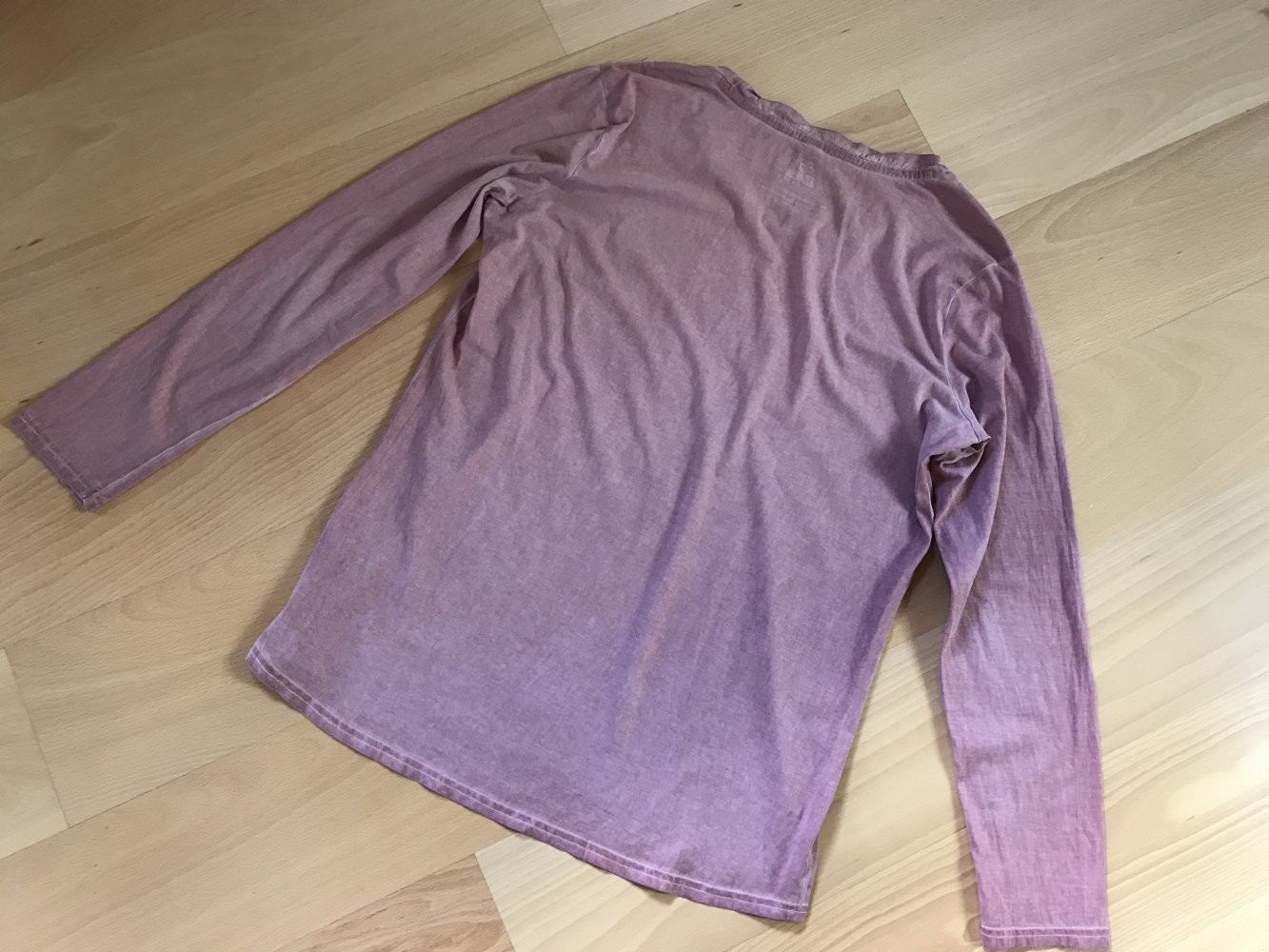 Shirt Altrosé Oilwashed 42 used Look Langarm Oberteil Silber Glam 
