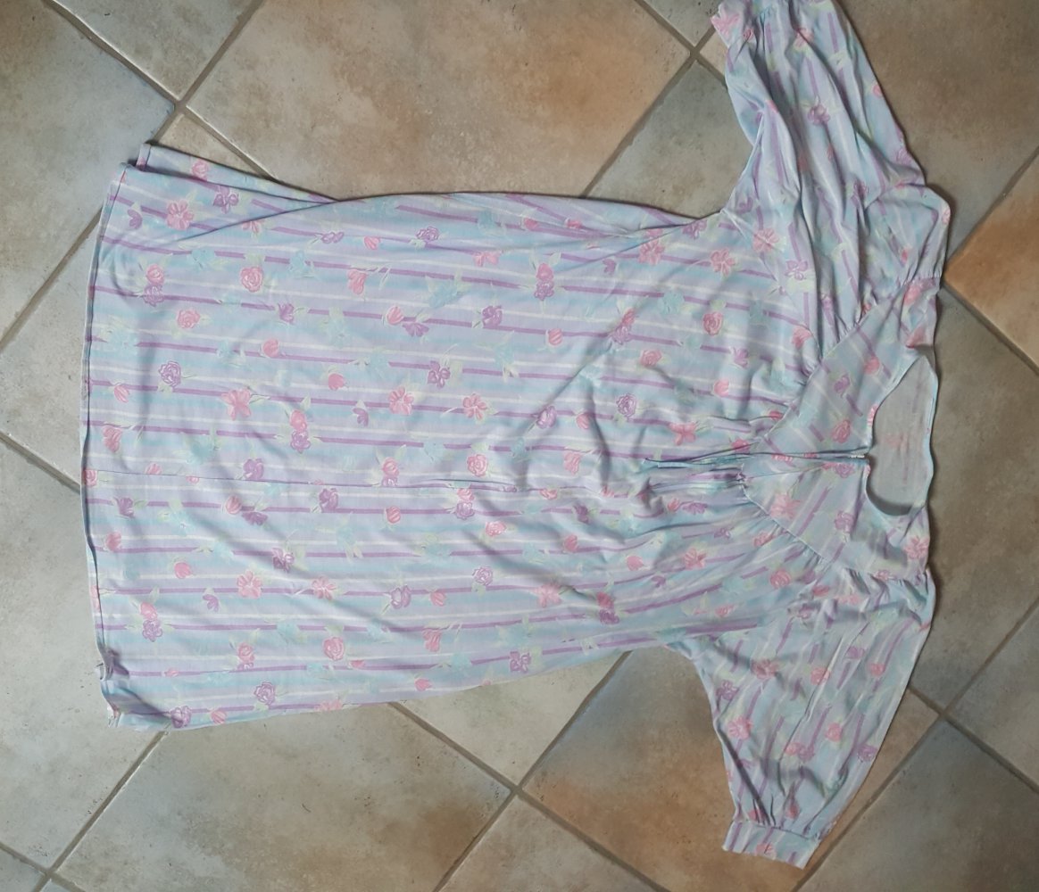 Wäschekleid XXL Retro Vintage Halbarm 48/50 Sleepy Nachtwäsche Kleid 