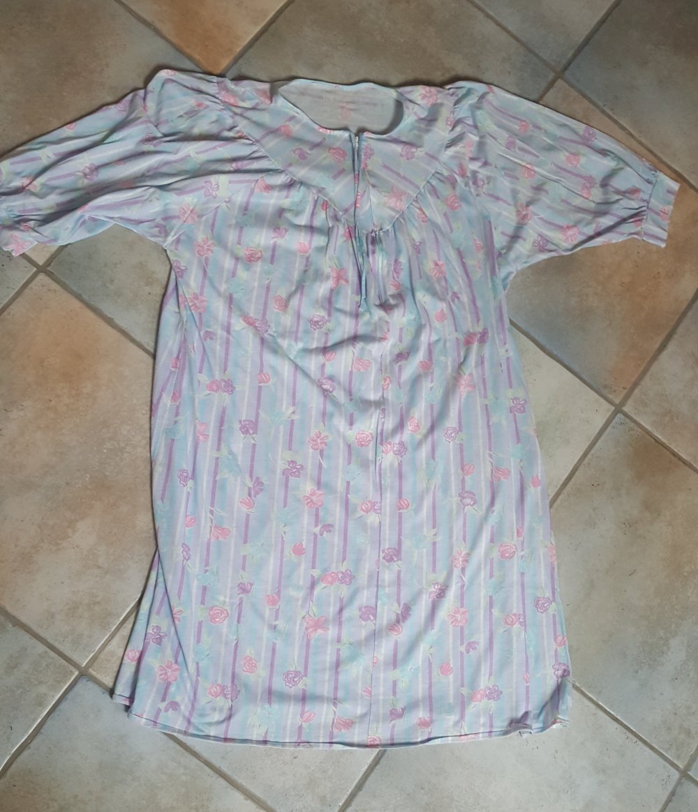 Wäschekleid XXL Retro Vintage Halbarm 48/50 Sleepy Nachtwäsche Kleid 