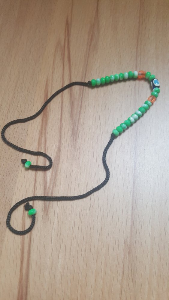 Armband Talisman Knüpfband Glücksbringer Auge mento ungetragen Perlenband Schutz  