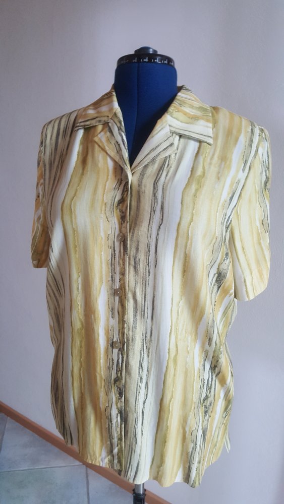 Bluse Hemdbluse Senfbraun Goldgelb 42 Kragenbluse Kent 