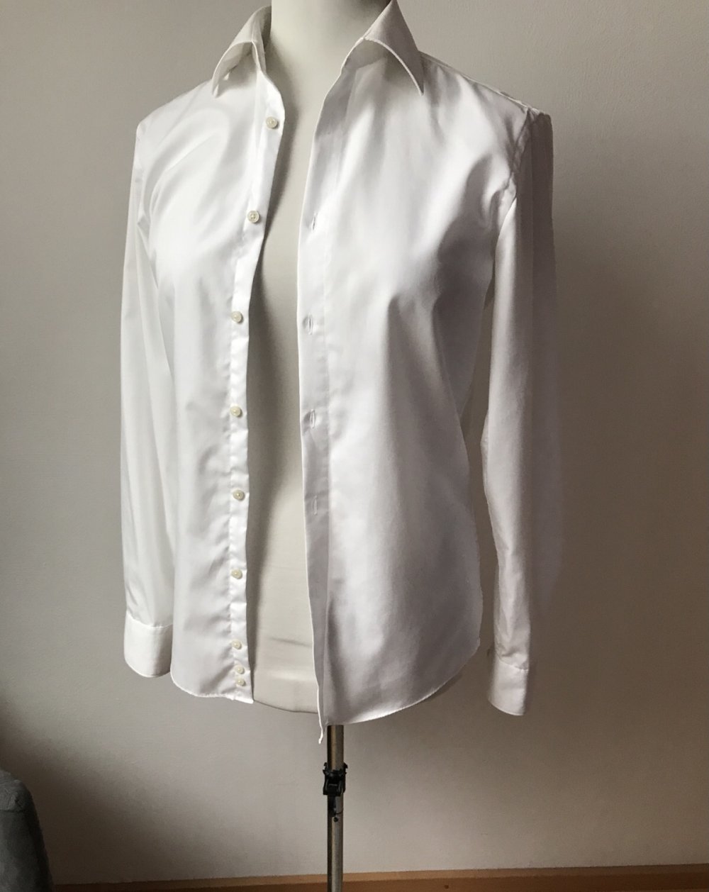 Hemd Herren 38 Buissiness Venti weiß Non Iron S/M used Langarm Kentkragen 