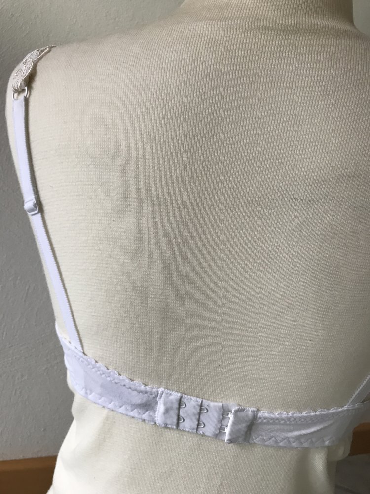 Balkonette Rüschen BH S Spitze Stickerei 75/B Lingerie Dessous Fleur Miriale Luxuy wattiert used 