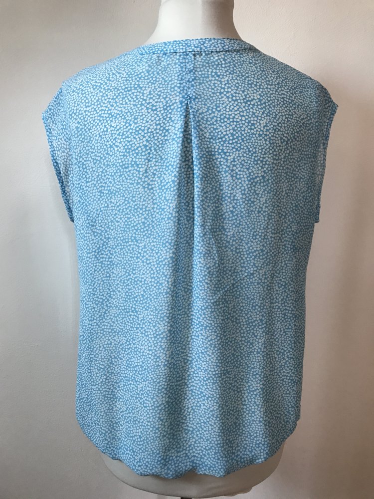 Blue Summer Tunika 40/41 Sommerbluse Tupfen Transparent Top Waterpearl Summertime Schlupfbluse Maritim 
