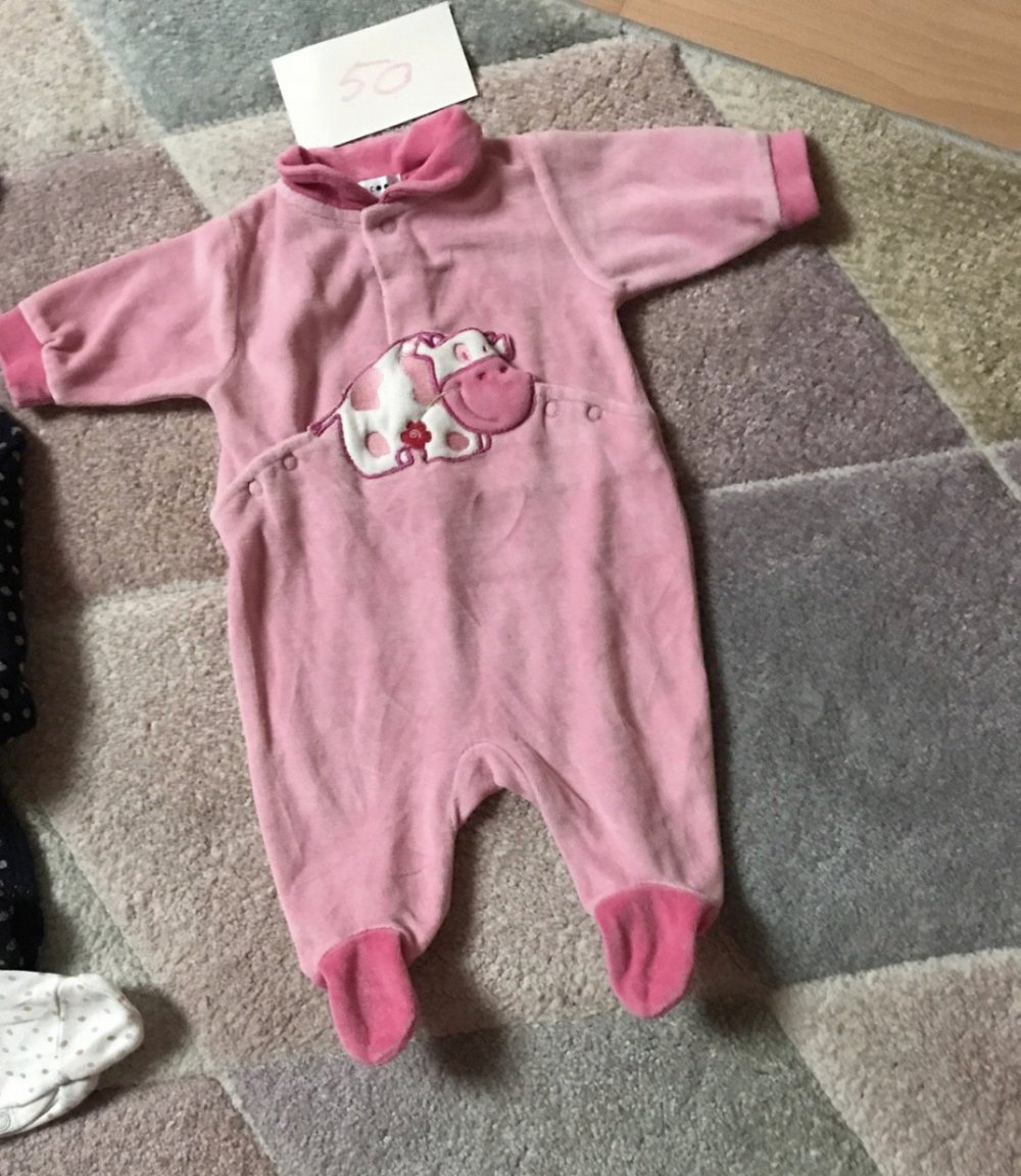 Strampler Baby Jumper Flece Cocon 50 rosé Füßling 