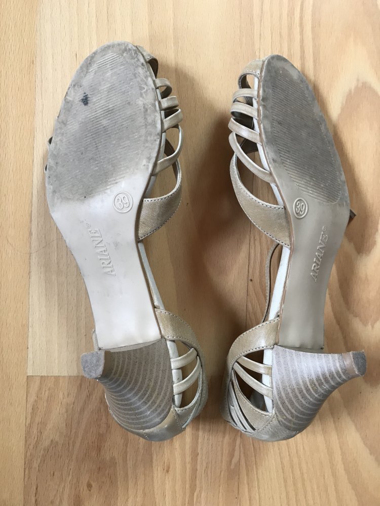Absatzschuhe Nude Riemenpumps Stilettos 39 Peeptoe Vintagelover Hellbeige 