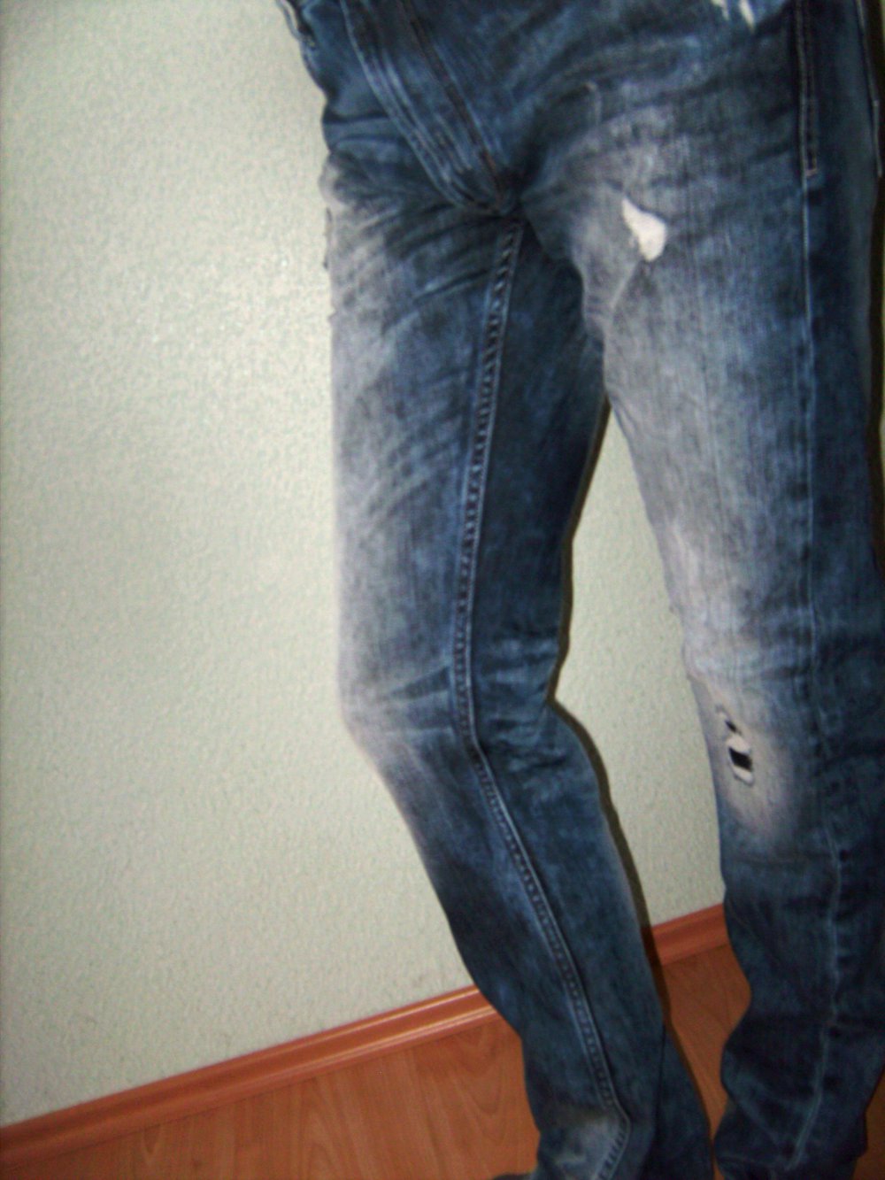 Jeans, 34/34 Slim Fit, Riped Boyfrend Jeans, used look, Herrenjeans Five Pocket loose fit, Inprint Mustermix Jeanshose
