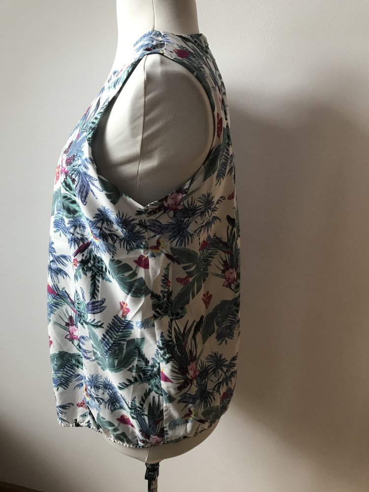 Bluse Top Shirt Ballonbluse Oberteil Jungleprint 38,40,42 Onesize Oversized Schnitt Figurschmeichler 