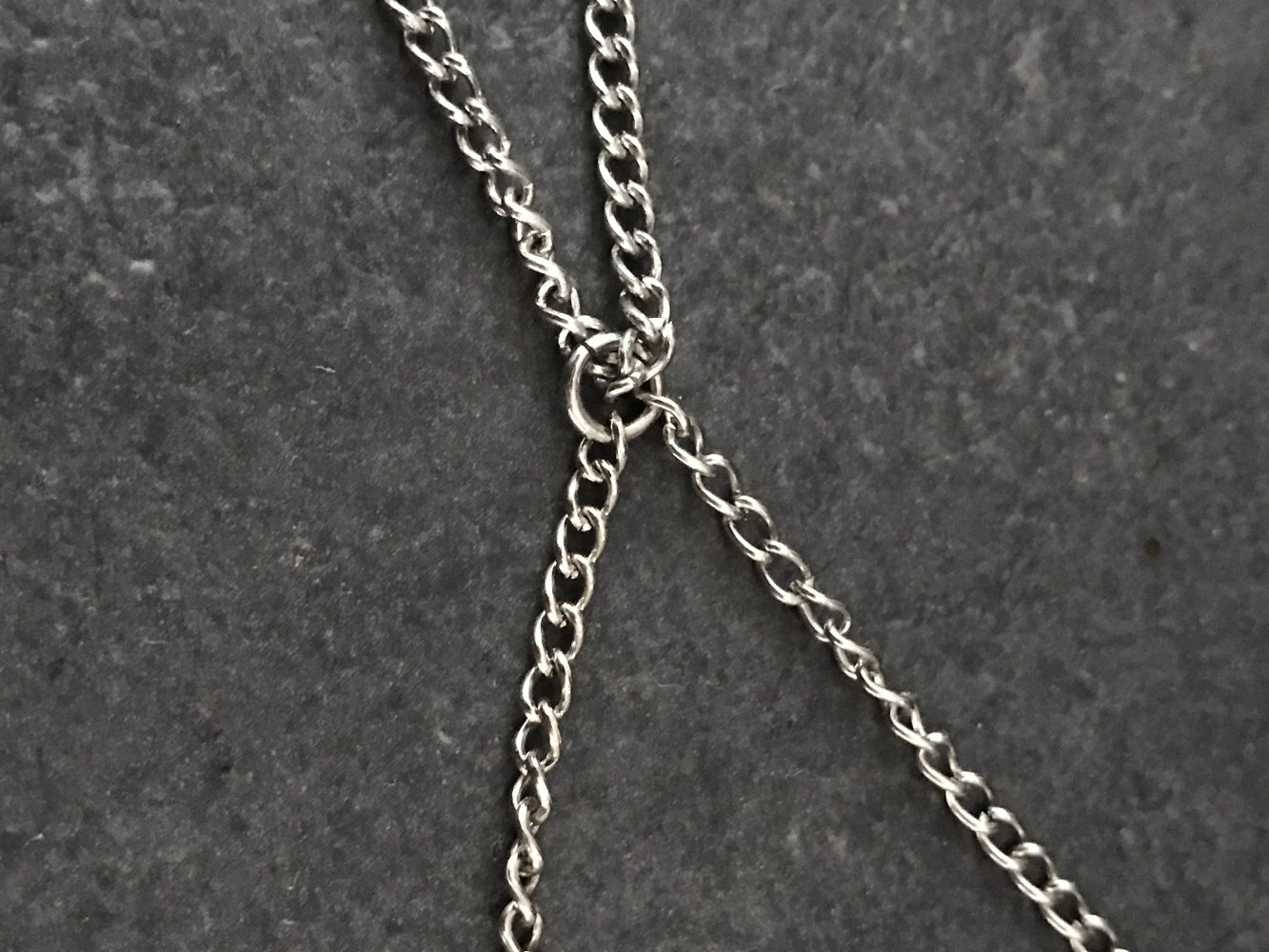 Kette Collier Anhänger Flieder Modeschmuck Halskette silberfarben 