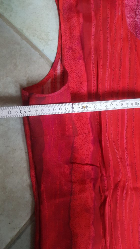 Bluse Hemdbluse Animalprint Streifenmix Längsstreifen 44 Ärmellos Westenlook  rot Farbverlauf Figurschmeichler 