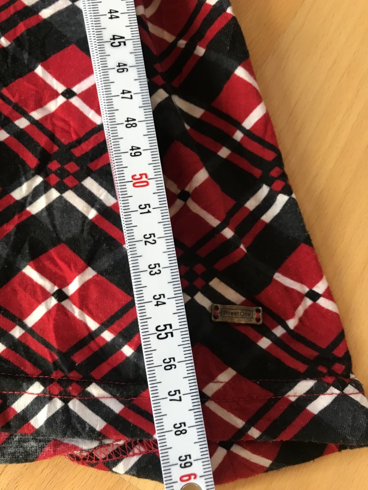 Shirt Blusenshirt 38/40 Markenware Tartan Street One Oberteil Jersey Langarm Kragenbluse Karo Retro Rautenmix 80ies Y2k 