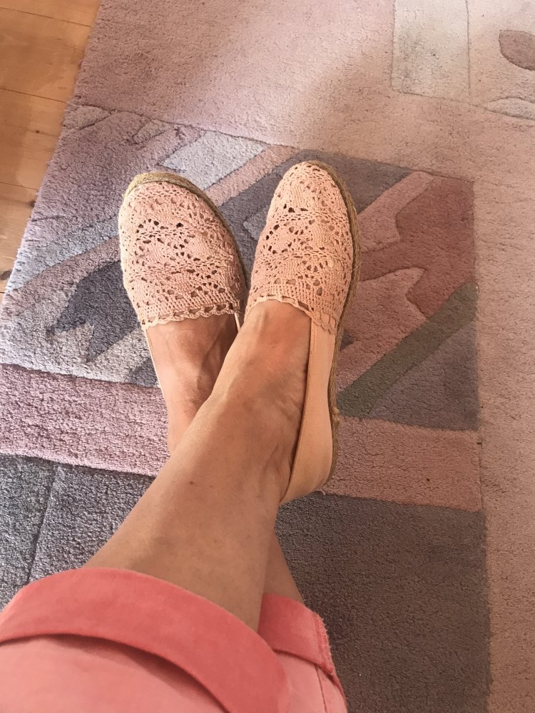 Espandrillos 40 Pink Farbverlauf Slipper flach Mängel 