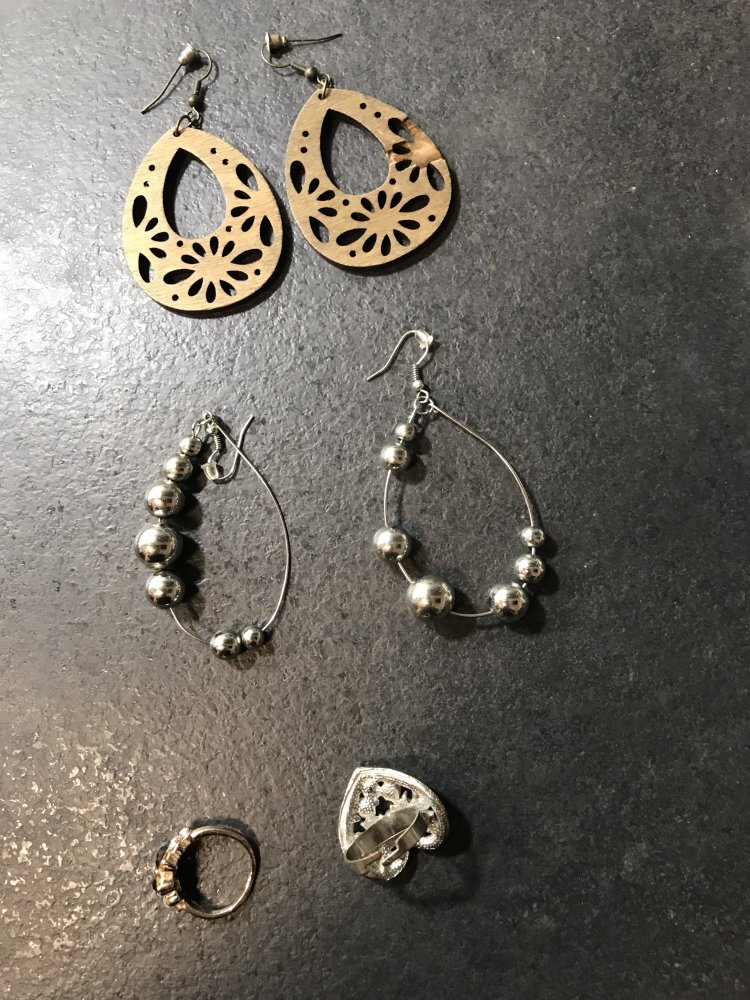 Creolen Perlen Ohrringe Silberfarben Modeschmuck Statement Oval 