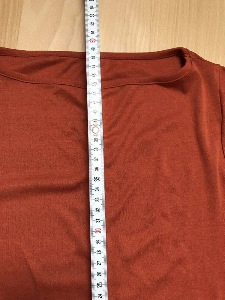 Shirt XS / S Oberteil rostbraun Croped Top Academic 7/8 Armlänge 34/36 Basic Pulli 