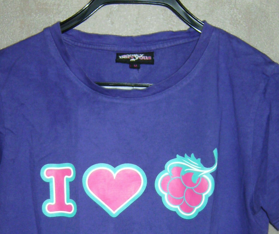 Cherry Fruit, Very Berryous, T-Shirt lila Lavendelfarben Kurzarm, Gr. M