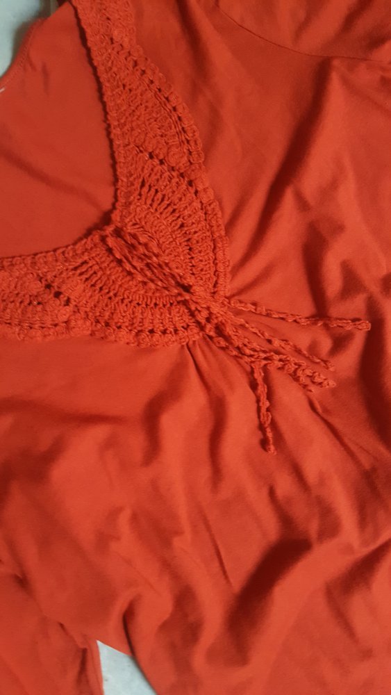 Tunika Shirt Halbarm Stickerei Longsleve Bohemian Mandarin Oberteil 42 Coachella Kordel Jersey 