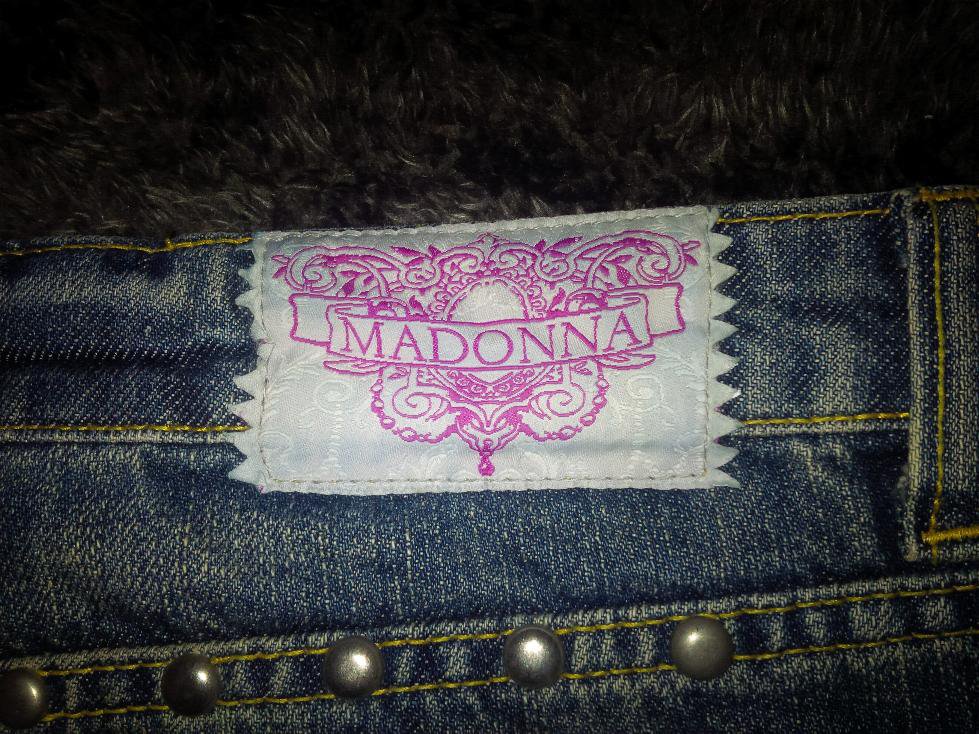 Minirock, Jeansrock Gr. M von Madonna, Nieten Strasssteine