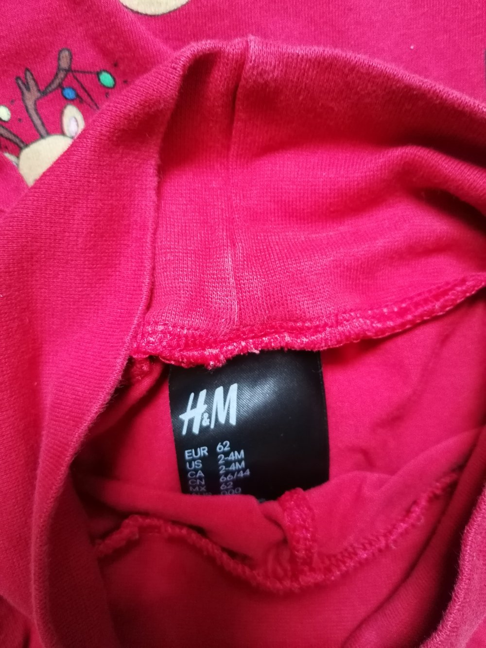 Weihnachtsset H&M Gr. 62 rot weiß Weihnachten Body Hose Mütze