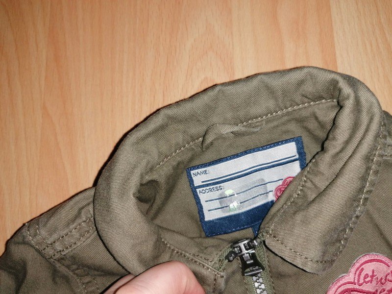 Jeansjacke Jacke Mädchen olivgrün khaki Gr 74 80 Pocopiano