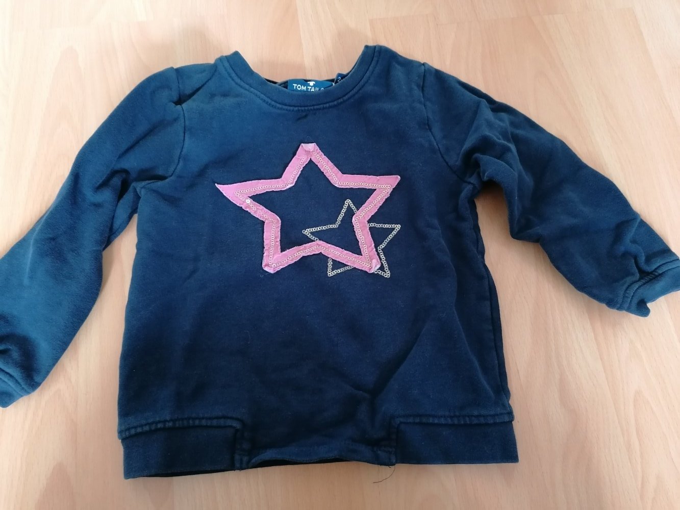Pullover blau dunkelblau Gr. 92 98 Tom Tailor Stern rosa Mädchen Sweatshirt