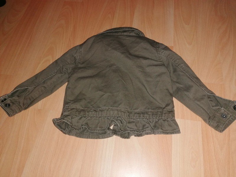 Jeansjacke Jacke Mädchen olivgrün khaki Gr 74 80 Pocopiano