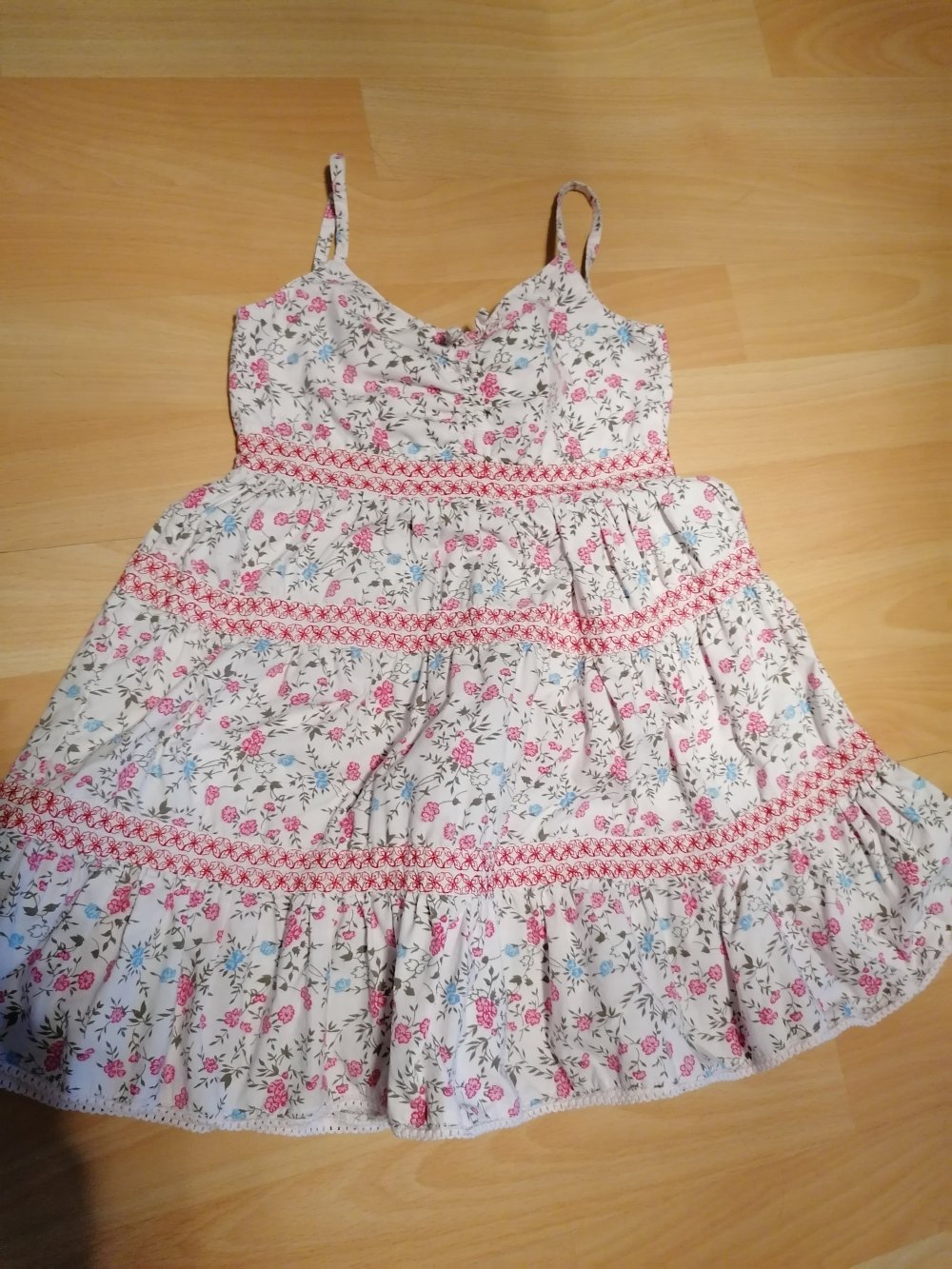 Sommerkleid Mädchen Blumen blue seven kids Gr. 92 weiß rot blau rosa