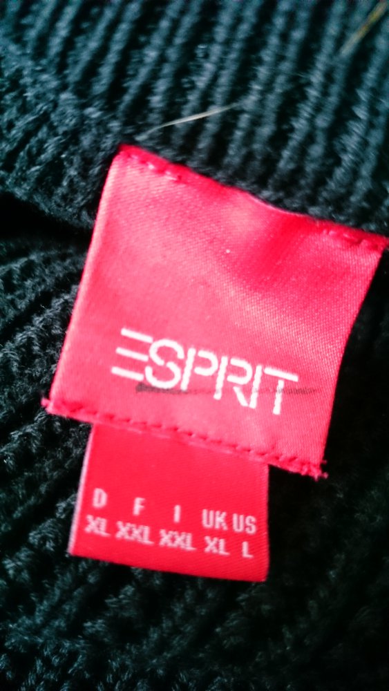Schwarze Esprit Stickjacke, Größe XL