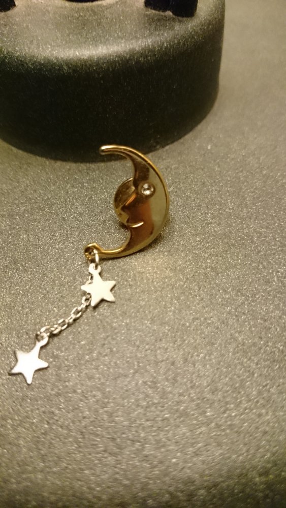 Vintage - Pin Mondbrosche aus den 80igern
