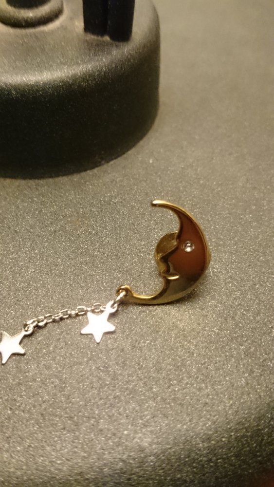 Vintage - Pin Mondbrosche aus den 80igern