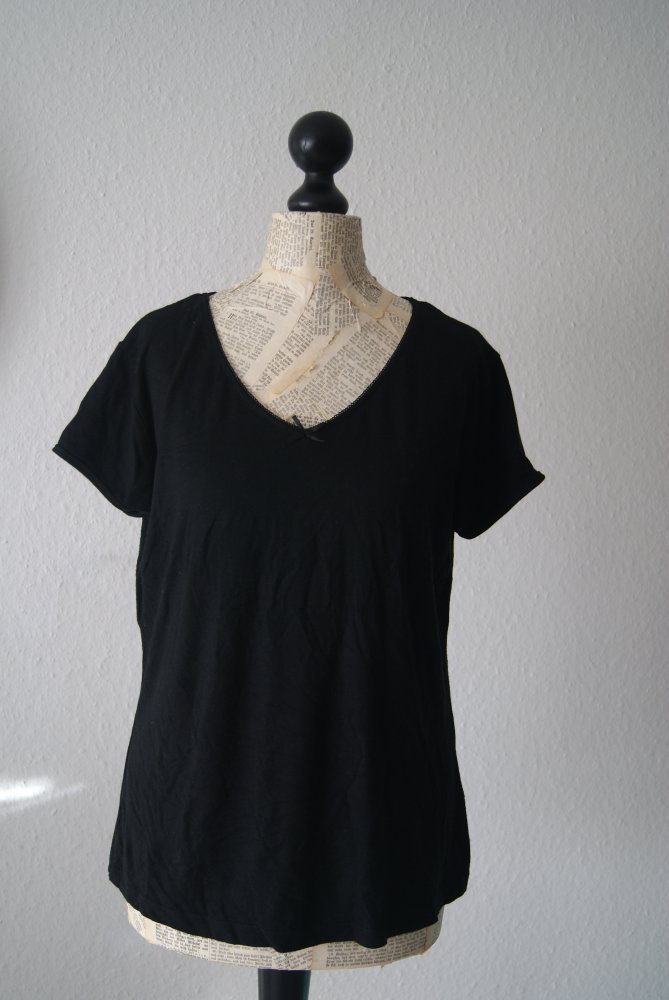 Schwarzes Shirt, Größe L, Viskose