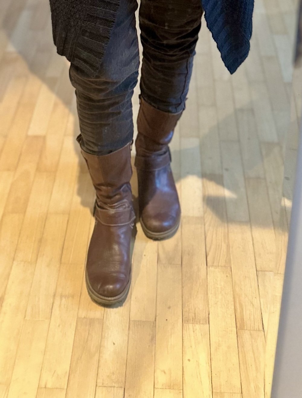 Dunkelbraune Camper Stiefel
