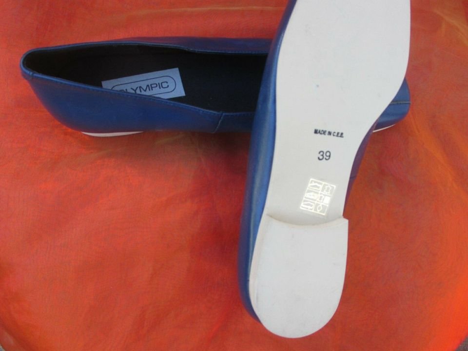 NEU * Stylisch * edel * Maritim * Navy * Sailor * Marine * Look * Echt- Leder * Ballerinas * Pumps * Schuhe 