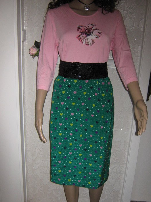 NEU * Original * 80er Jahre * VINTAGE * 100% Seide * High- Waist * Rock 