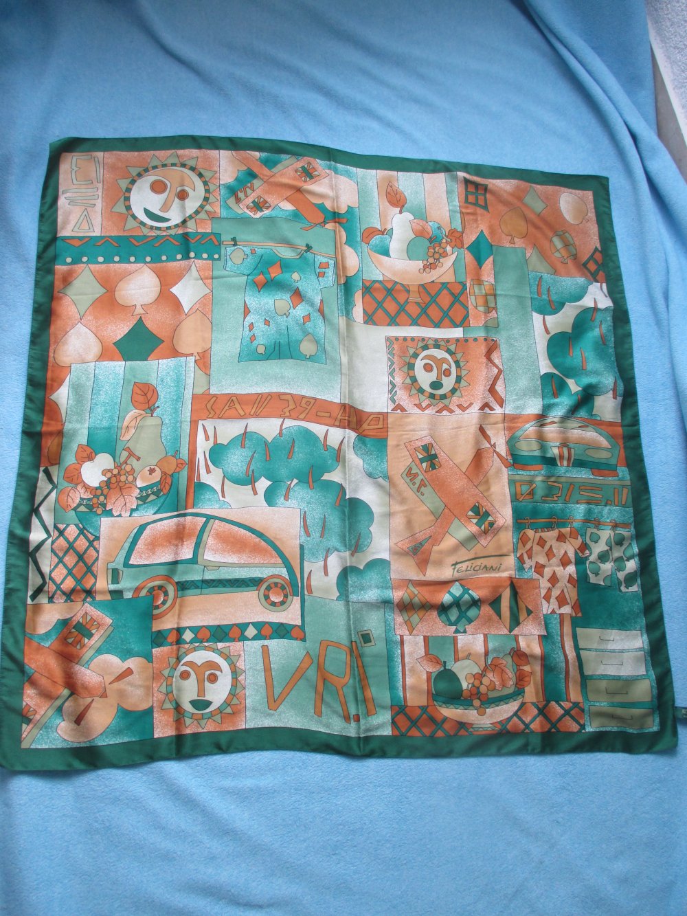  NEU mit Etikett * Edel * ausgefallen * Silk * Seiden * Satin * Sonnen * Obst * Auto * Print * XXL TUCH * SCHAL * Scarf 