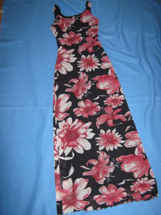 NEU * Sexy * Blumen * Blüten * Flower- Power * Mesh * Chiffon * Maxi * Long * Etui * Träger- Kleid 