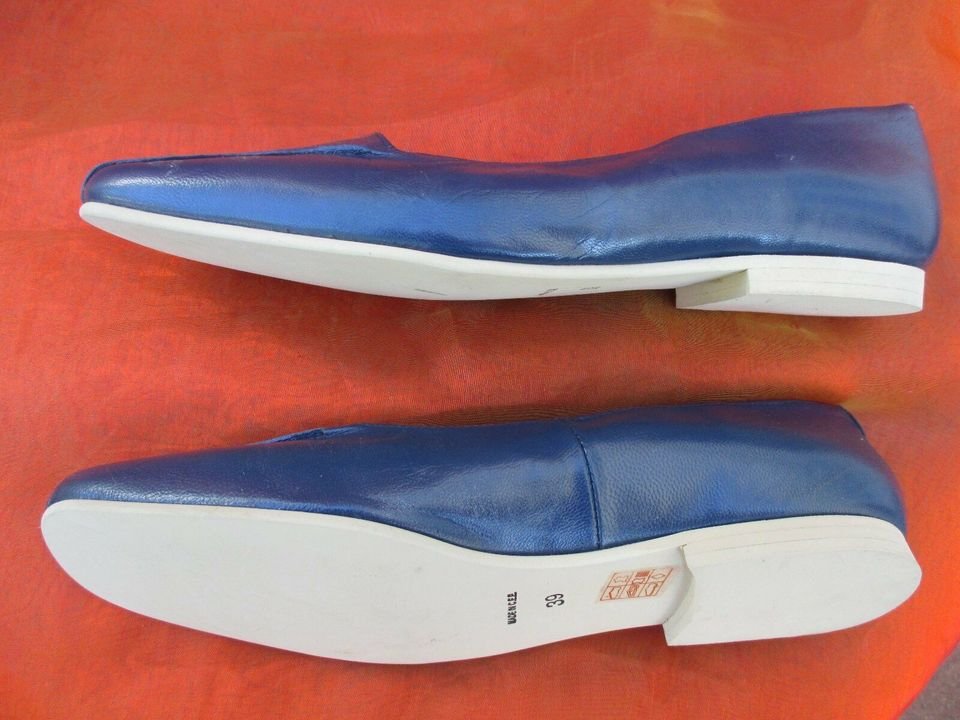 NEU * Stylisch * edel * Maritim * Navy * Sailor * Marine * Look * Echt- Leder * Ballerinas * Pumps * Schuhe 