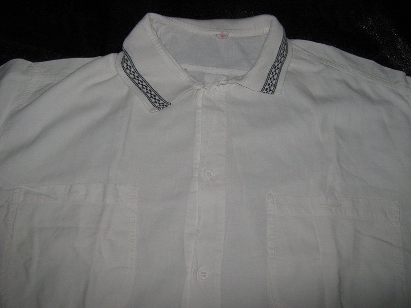 NEUw * Ausgefallen * Original VINTAGE * Designer * Kurzarm * Polo- Hemd * Gr. 48- 50, 52/ M- L * weiss * schwarz *