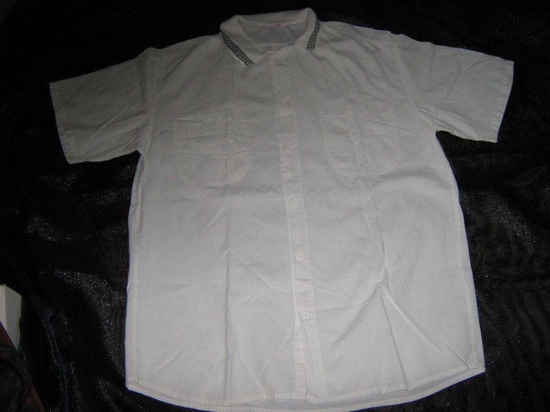 NEUw * Ausgefallen * Original VINTAGE * Designer * Kurzarm * Polo- Hemd * Gr. 48- 50, 52/ M- L * weiss * schwarz *